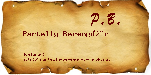 Partelly Berengár névjegykártya